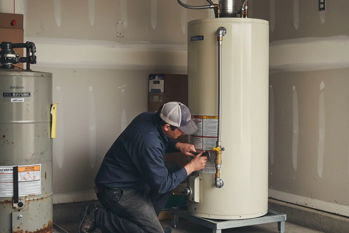 Water heater and shutoff valve replacement in North Adams